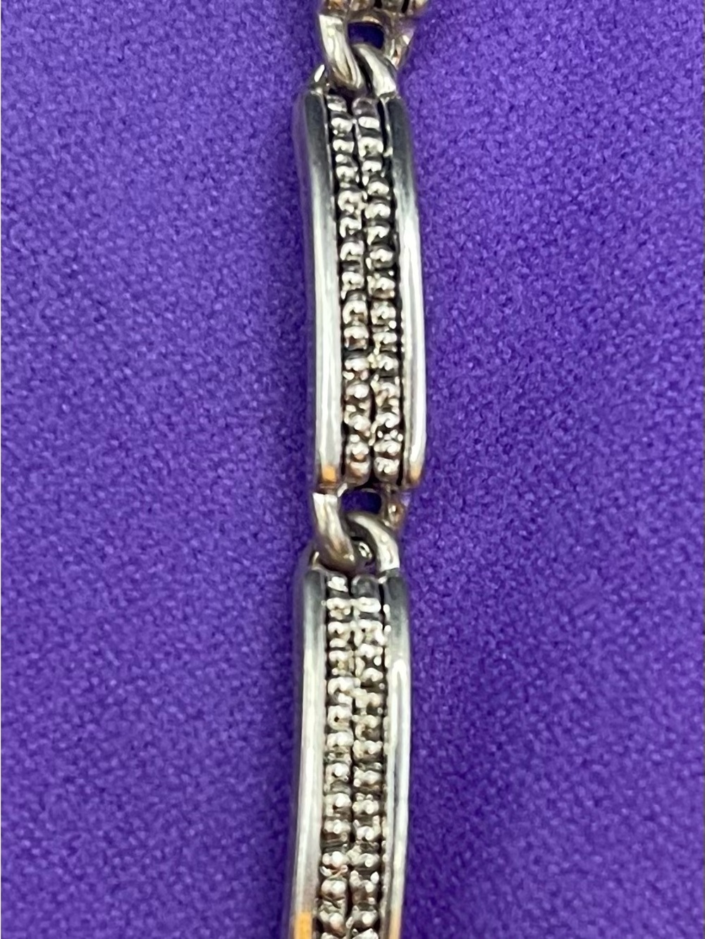 Vtg Napier Textured Double Bar Link Bracelet Silver Tone Post 1955